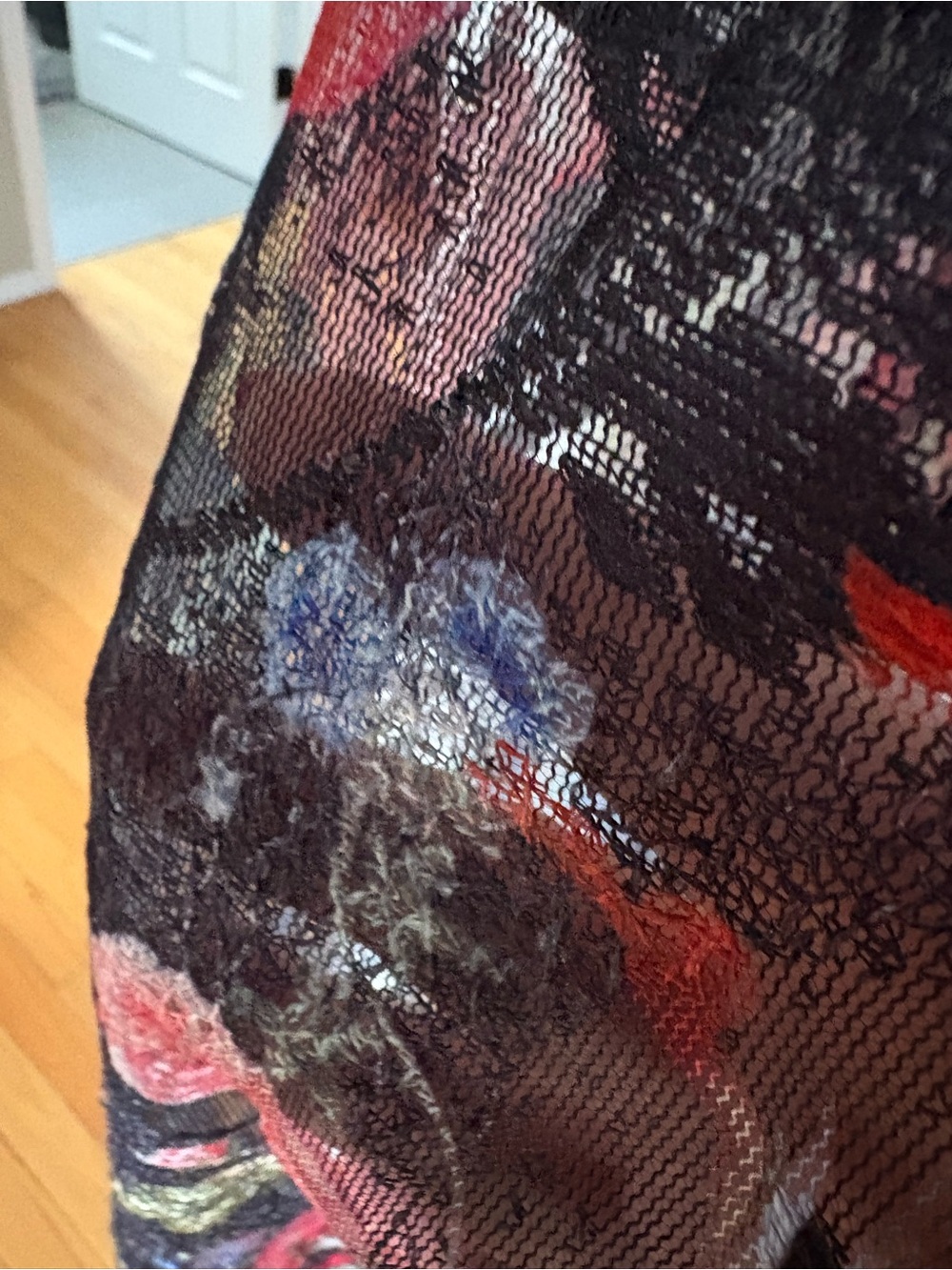 Black Designer Sheer Coat - Picture 8 of 10